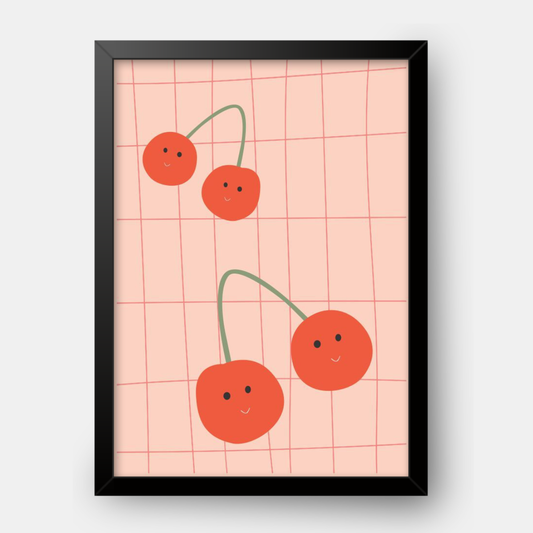 Quadro Infantil cerejas