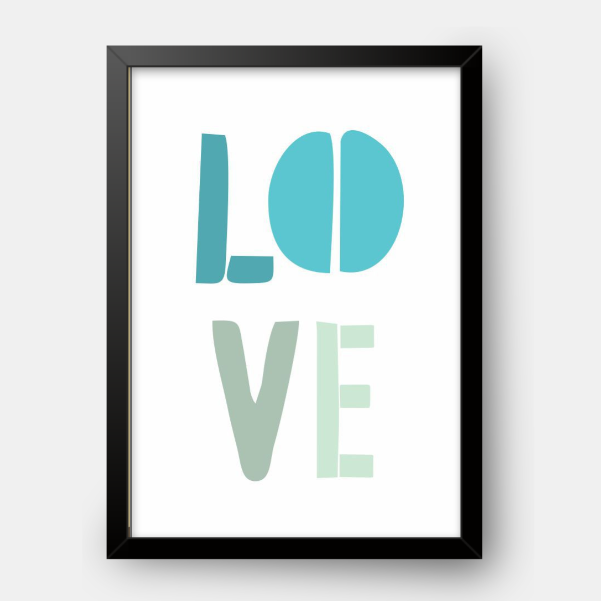 Quadro Infantil Love azul