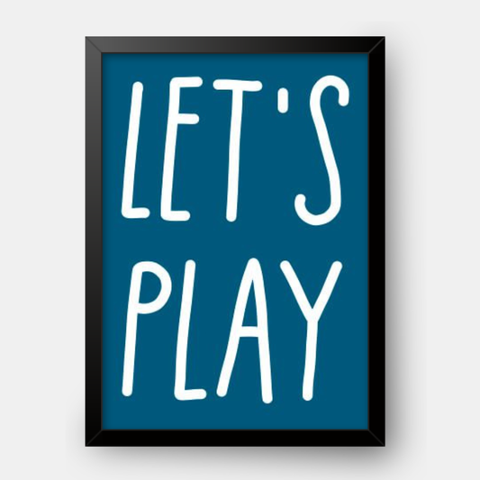 Quadro Infantil Lets Play azul