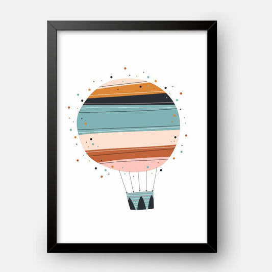 Quadro Infantil Balão Bolinhas colorido