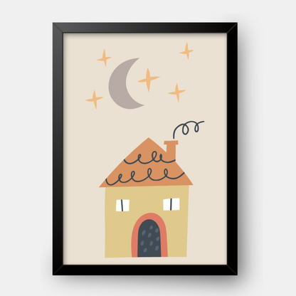 Quadro Infantil Noite em casa