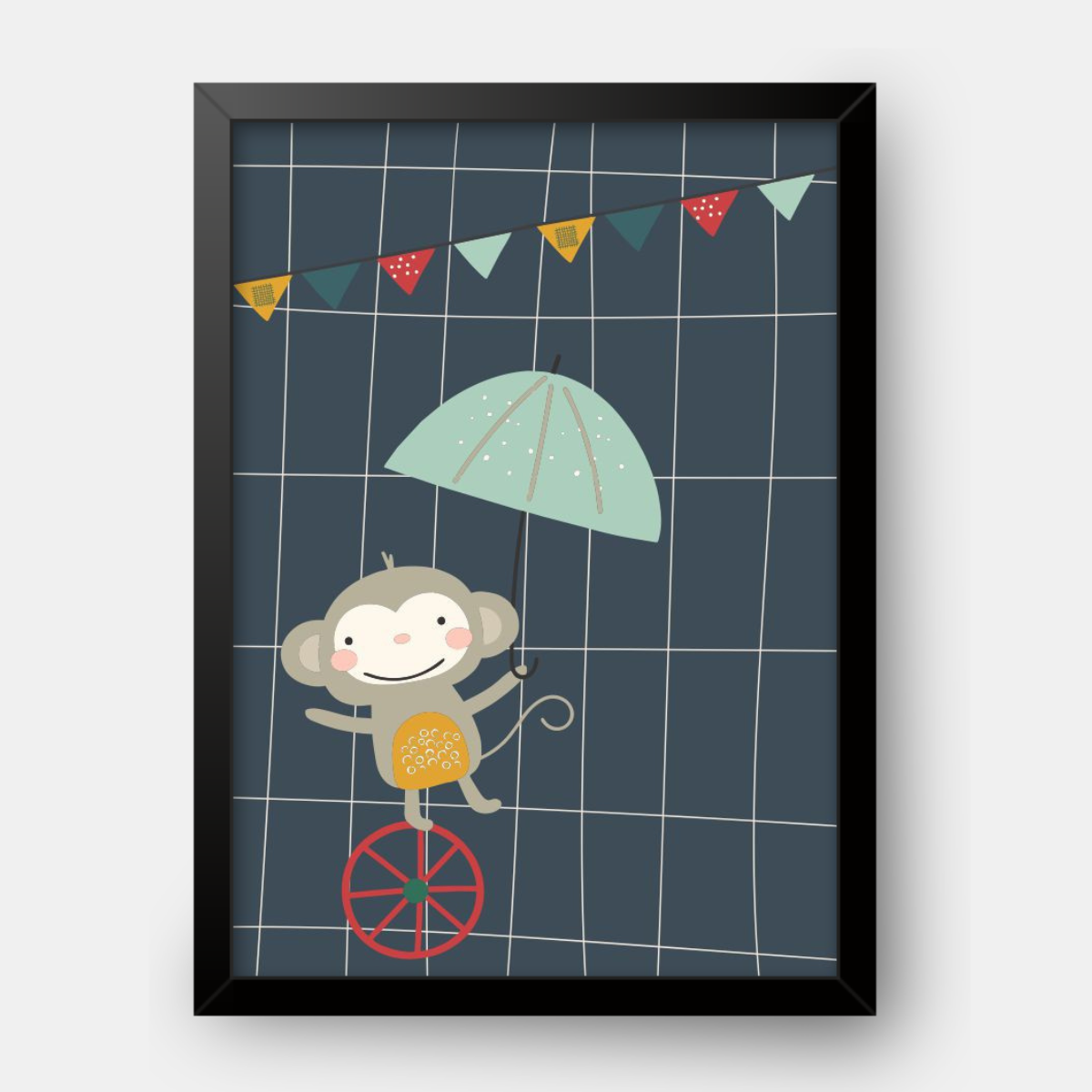 Quadro Infantil Macaco equilibrista