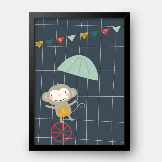 Quadro Infantil Macaco equilibrista