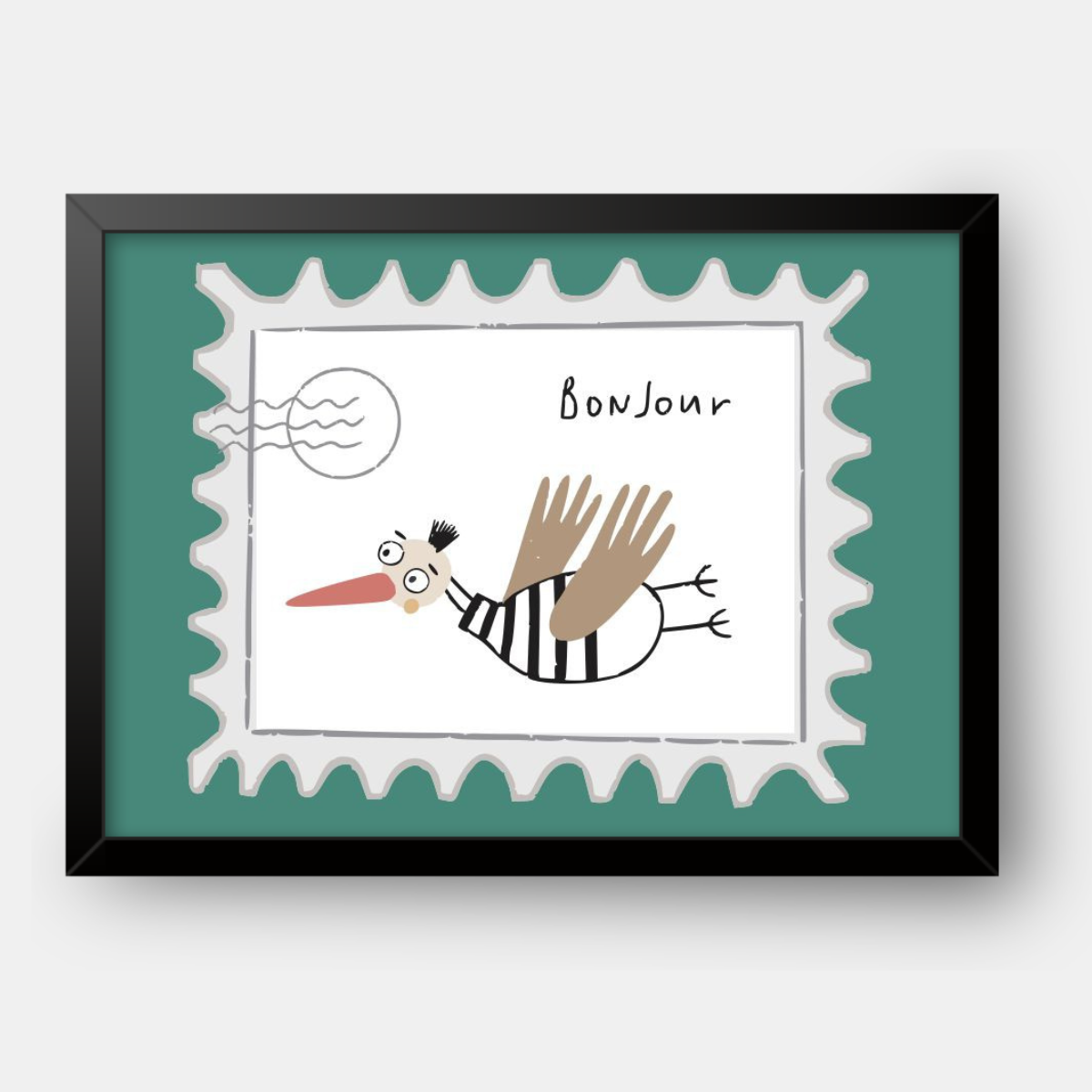 Quadro Infantil Bonjour