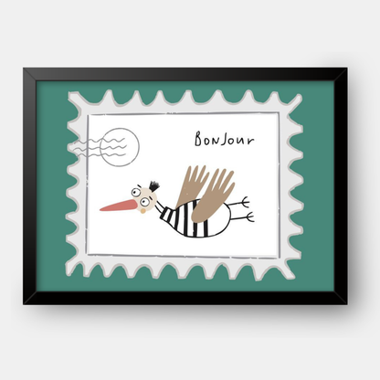 Quadro Infantil Bonjour