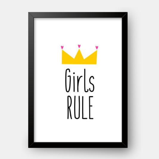 Quadro Infantil Girls Rules