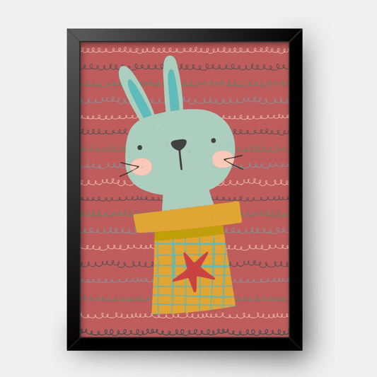 Quadro Infantil Coelho na cartola