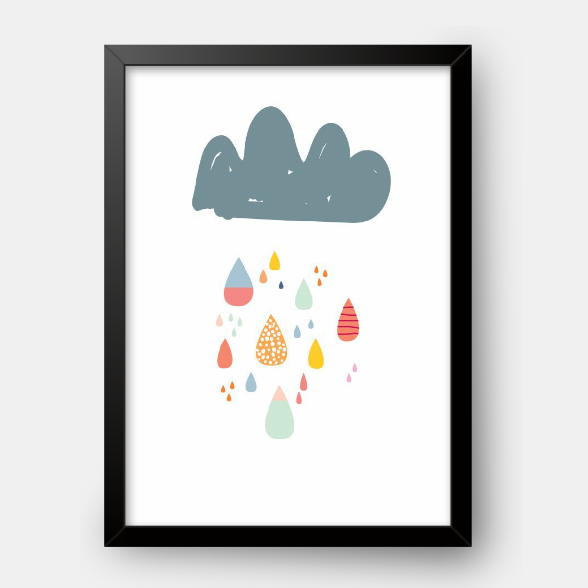 Quadro Infantil chuva colorida