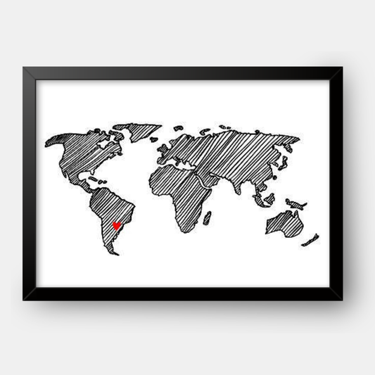 Quadro Infantil mapa mundi