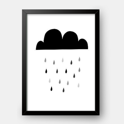 Quadro Infantil Chuva Preta