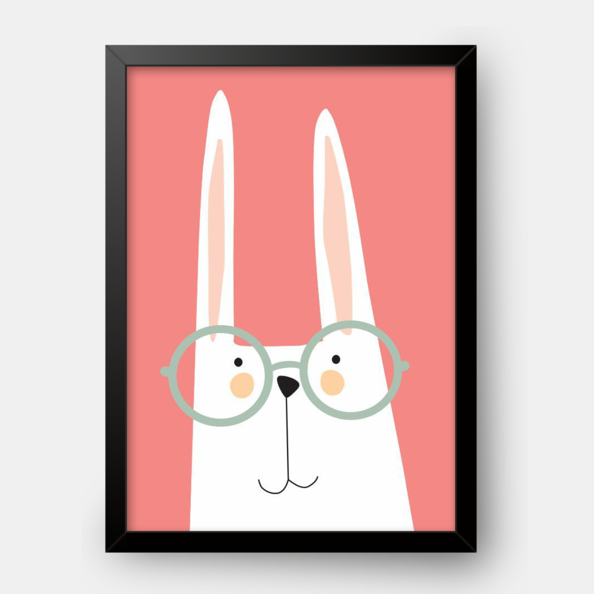 Quadro Infantil Coelho Rosa