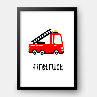 Quadro Infantil Bombeiro