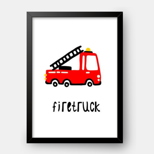 Quadro Infantil Bombeiro