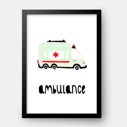Quadro Infantil Ambulância