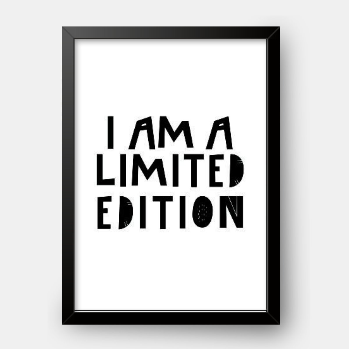 Quadro Infantil I am Limited Edition preto