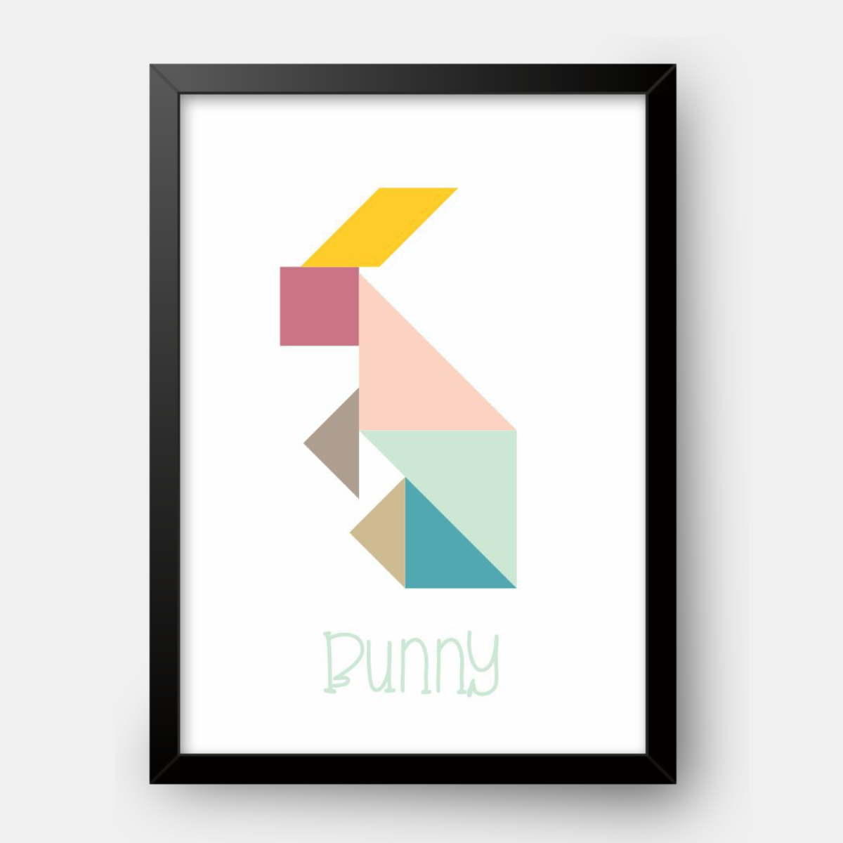 Quadro Infantil Dobradura Coelho