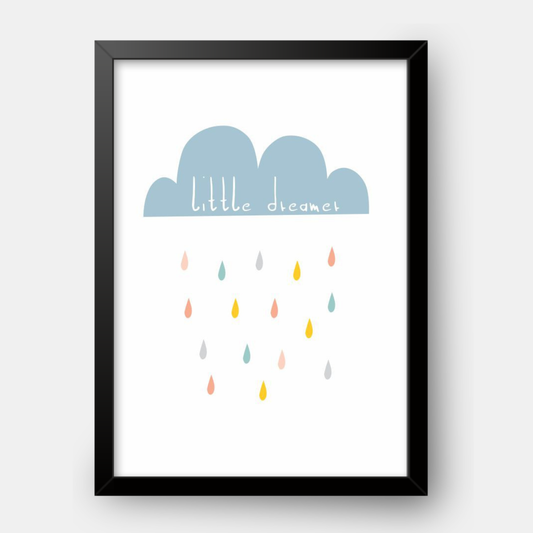 Quadro Infantil little dreamer chuva