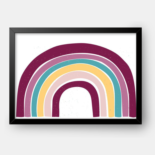 Quadro Infantil Arco Íris Roxo