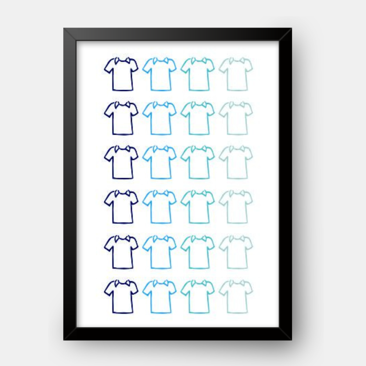 Quadro Infantil Camisetas Degradê
