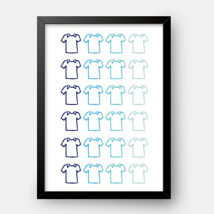 Quadro Infantil Camisetas Degradê