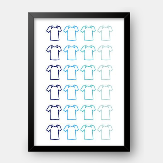 Quadro Infantil Camisetas Degradê