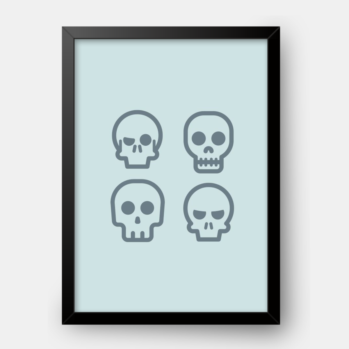 Quadro Infantil caveiras