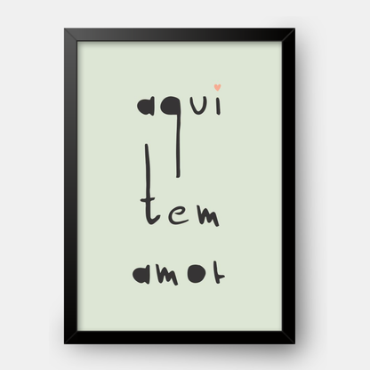 Quadro Infantil Aqui tem Amor