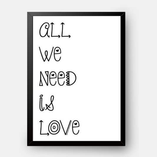 Quadro Infantil All You Need is Love