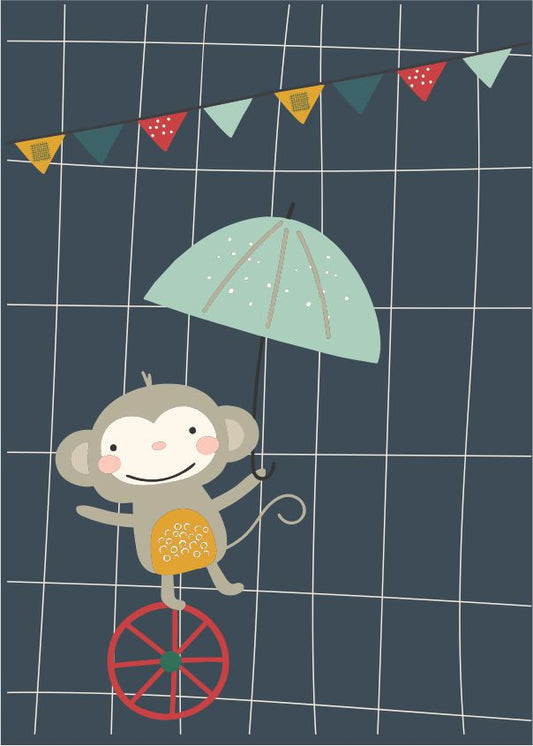 Quadro Infantil Macaco equilibrista