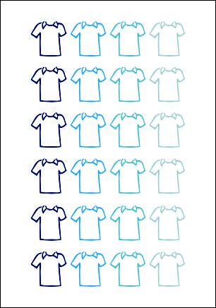 Quadro Infantil Camisetas Degradê