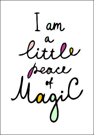 Quadro Infantil I am a Little Piece of Magic