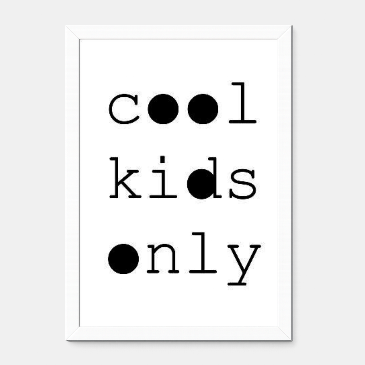 Quadro Infantil Cool Kids Only Preto