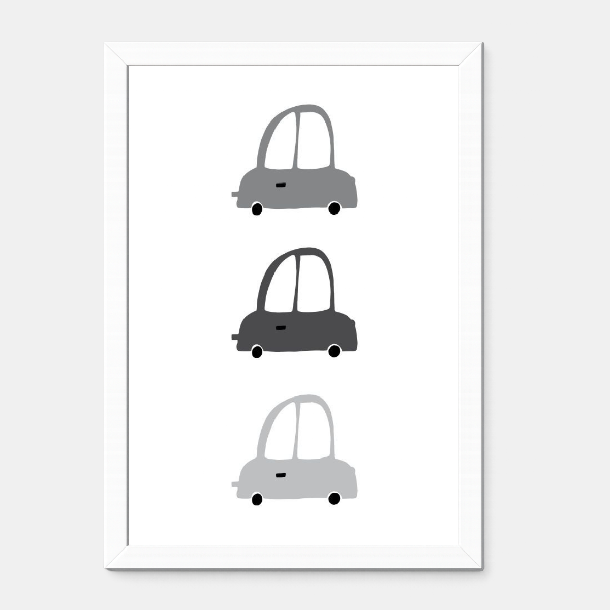 Quadro Infantil Carros Fuscas degradê