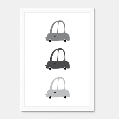 Quadro Infantil Carros Fuscas degradê