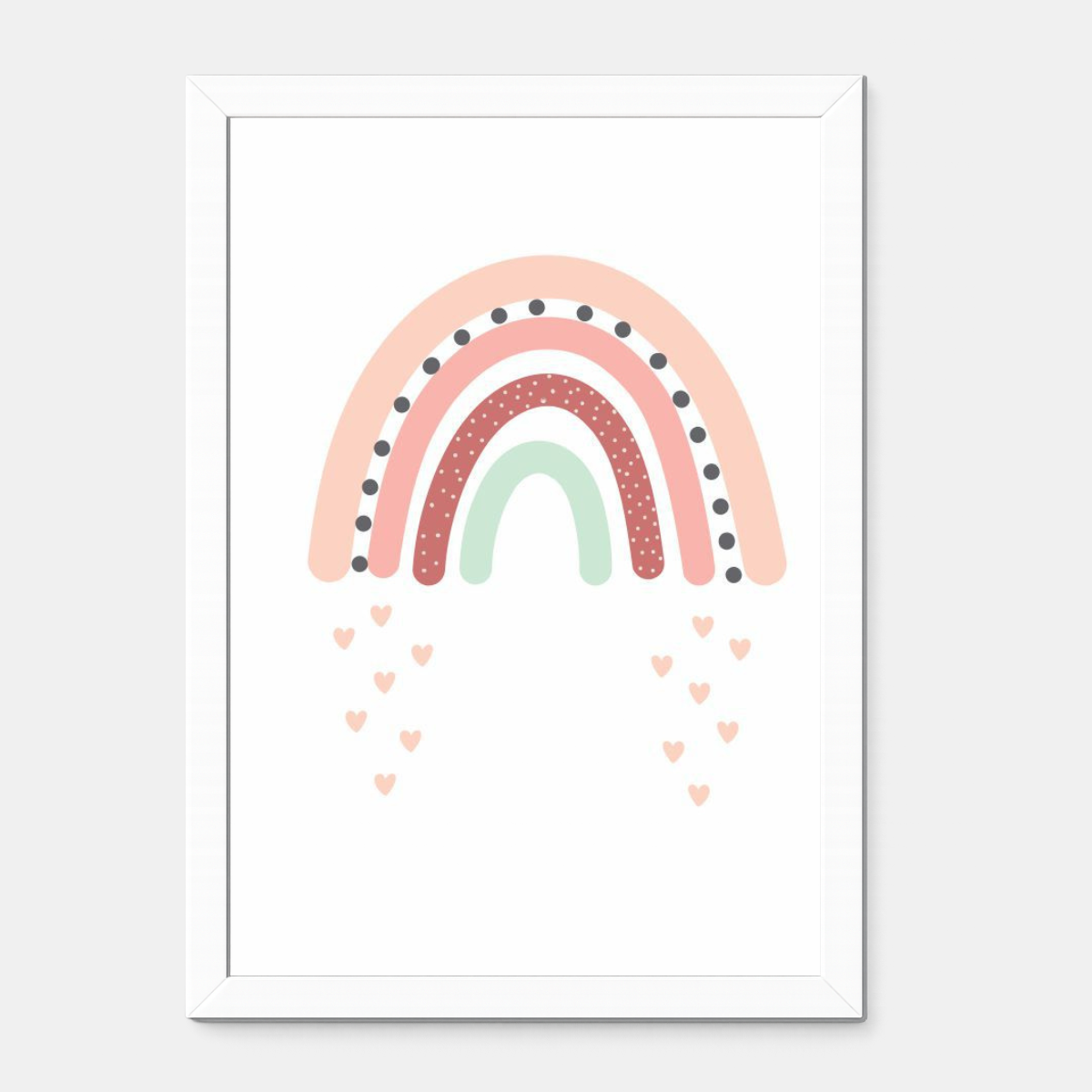 Quadro Infantil Arco Íris Rosa