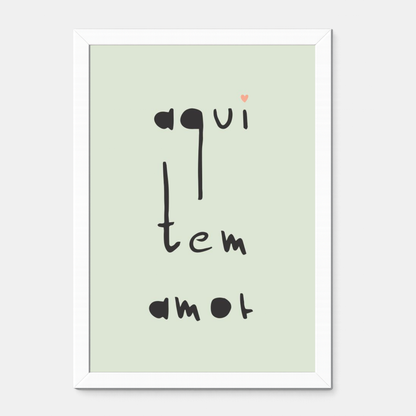 Quadro Infantil Aqui tem Amor