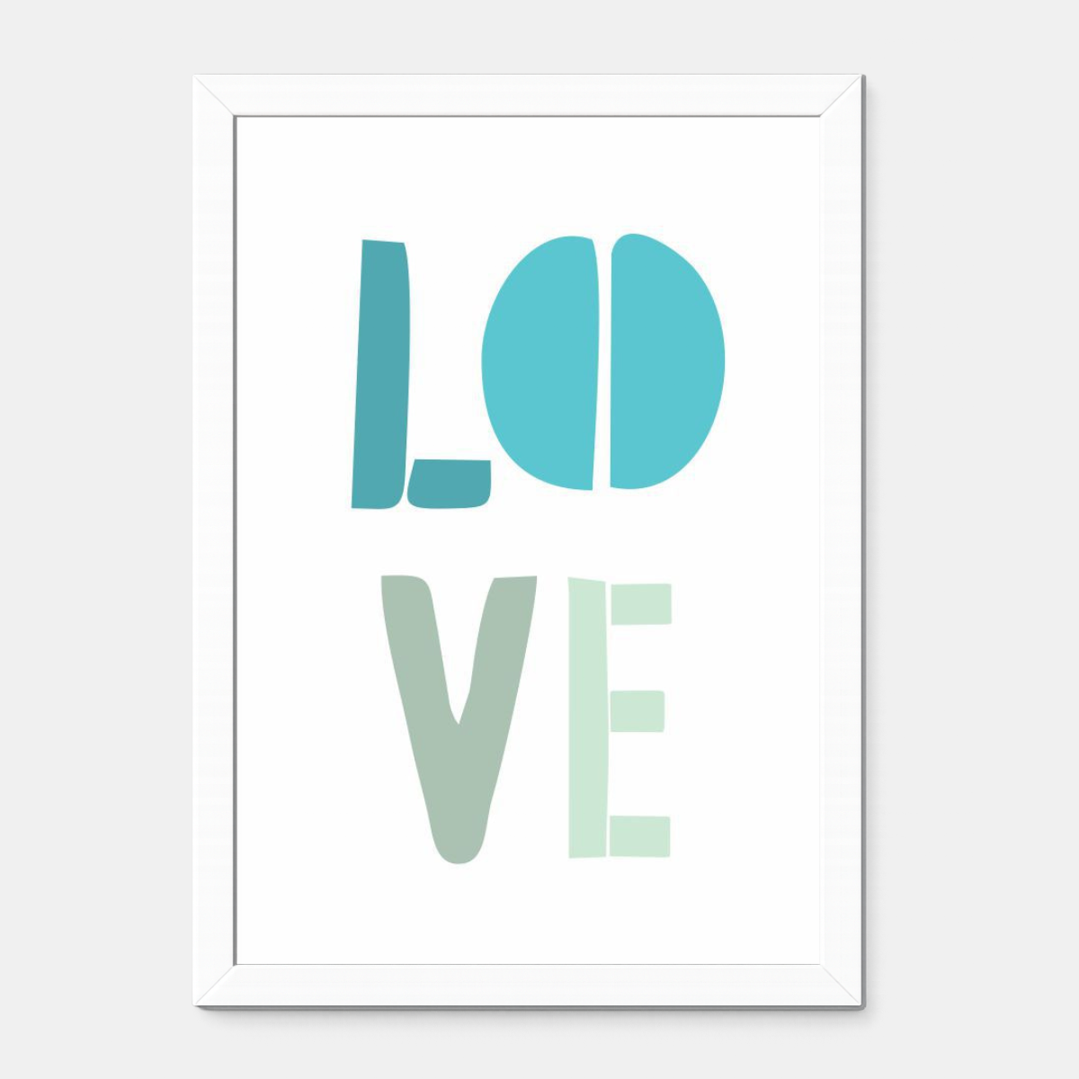 Quadro Infantil Love azul