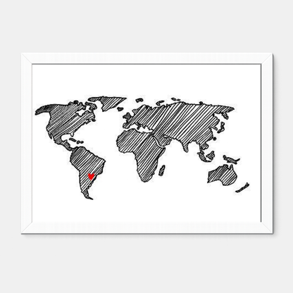 Quadro Infantil mapa mundi