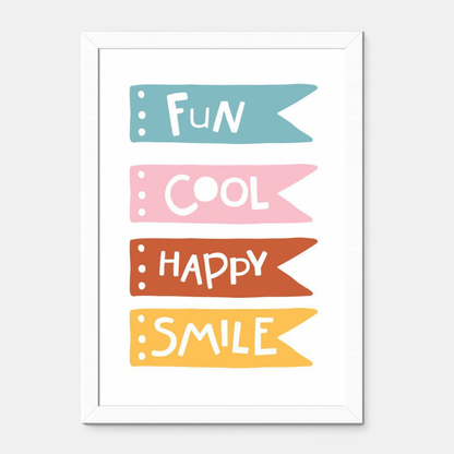 Quadro Infantil Fun Cool Happy Smile