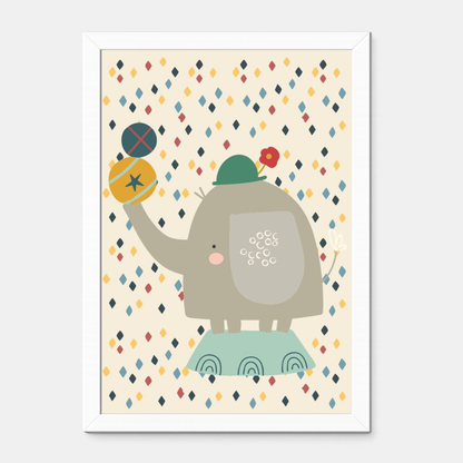 Quadro Infantil Elefante malabarista