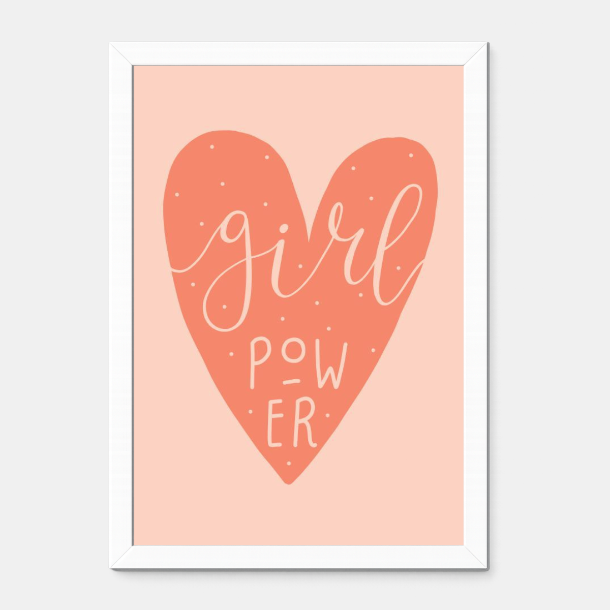 Quadro Infantil Girl Power rosa