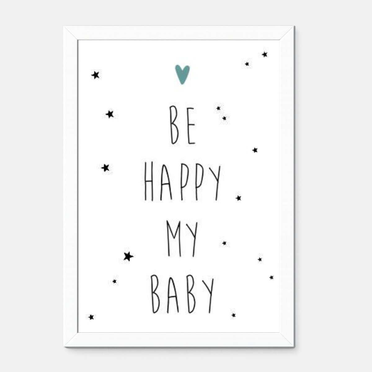 Quadro Infantil Be Happy my Baby Azul
