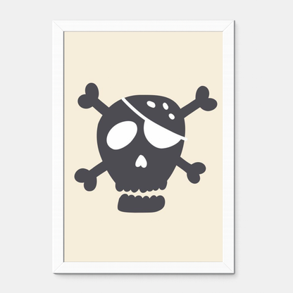 Quadro Infantil Caveira de pirata