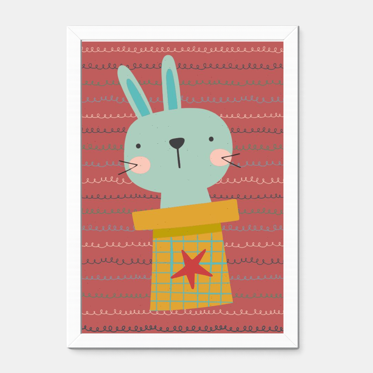Quadro Infantil Coelho na cartola