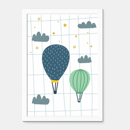 Quadro Infantil balões no céu