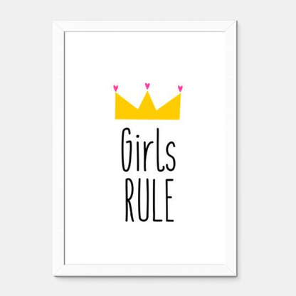 Quadro Infantil Girls Rules