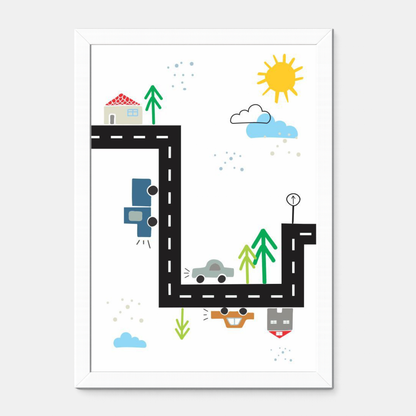 Quadro Infantil Cidade Ensolarada
