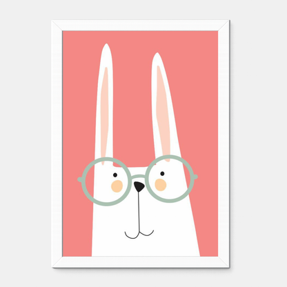 Quadro Infantil Coelho Rosa