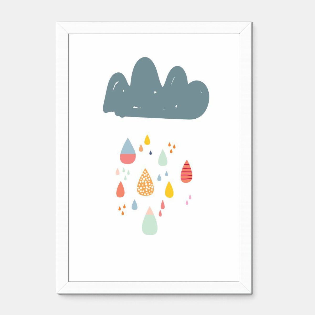 Quadro Infantil chuva colorida