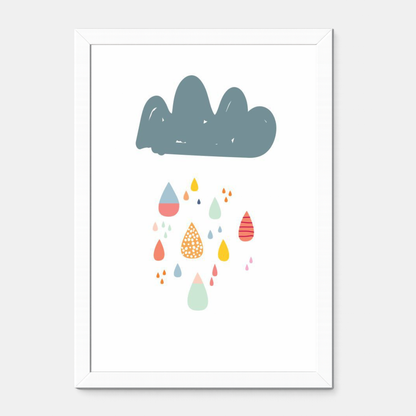 Quadro Infantil chuva colorida